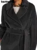 Alpaca Coat Maxmaras Wool Coat Same Material ((End Selection) MaxMara 2023 Autumn/Winter Women's breasted Bear