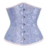 Corset Underbust Top Body Shaper for Wome Waist Cincher Sexy Gothic Plus Size Corpete Corselet Fashion Black White Red Blue Rose 240109