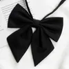 feather bow tie female Japanese uniform shirt all-match fashion school uniform bow tie female solid color wine red big bow 240109