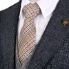 Checked Plaid Scottish Tartan Red Crimson Gray Grey Green Yellow Blue Mens Ties Neckties Suit Gift For Men 240109