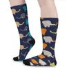 Chaussettes pour femmes, bas d'éléphant de dessin animé, coloré, imprimé Animal, chaud, doux, drôle, extérieur, antidérapant, cadeau graphique