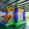 Hurtowe komercyjne trampoliny Pvc Bounce House Inflatible Children's Bounce Castle z slajdem popularny zamek na placu zabaw dmuchawy powietrza