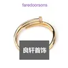 Carter New Brand Classic Designer Bracelet Korean version minimalist bare body nail bracelet womens small fresh three circle shaped gold Have Gift Box