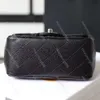 10a Tier Quality Mini Square Flap Bag Designers Womens Real Leather Caviar Lambskin Classic Black Purse quiltade hangbags Crossbody Shoul