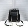 Europe Mini Female 2024 Designer and the New Small Backpack Diamond Chain Bag Retro Casual Joker Tide.