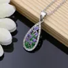 Ensembles de bijoux de mariage en argent 925 pour femmes, boucles d'oreilles de mariée en émail, orchidée, herbe, breloque, Bracelet en améthyste violet, livraison directe