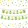 Party Decoration Lawnmower Birthday Mower Happy Banner Green Tractor for Boys Farm Temed Time Supplies