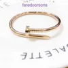 Carter Designer Woman Bangle Bracelet Fashion Unisex Charm Bracelets 18K Rose Gold Natural Card Home Nail Titanium Steel Womens Light Luxury Have Gift Box