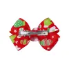 Neonate Fiocco Forcine Barrette Nastro natalizio Cartone animato Babbo Natale Pupazzo di neve Bambini Girandola Fermagli per capelli Accessori per capelli BJ