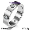 Trend fashion versatile jewelry good nice Carter Hot selling new couple style stainless steel nest inlaid with rhinestone temperament ring With Original Box