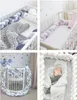 Baby Bett Stoßstange Knoten Kissen Kissen für Jungen Mädchen Vier Geflecht Babybett Stoßstange Krippe Schutz cuna para Zimmer decor