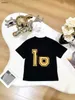 高級ベビーTシャツビッグデジタル印刷チャイルドティーサイズ100-150キッズデザイナー服サマーボーイズ女の子短袖jan10
