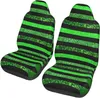 Bilstol täcker St Patrick's Day Leaf Auto Front 2 PCS Set Hållbart icke-halkat andningsskydd för de flesta bilar sedan sedan