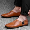 Mens Casual Shoes Sapato Masculino Dress Plus Size Genuine Leather Men Luxury Moccasins 240110