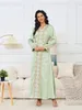 Ethnic Clothing Eid Arab Muslim Party Dress For Women Abaya V Neck Diamond Jalabiya Long Dresses Morocco Kaftan Vestidos Dubai Ramadan Gown