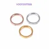 Högkvalitativ utgåva Rings Light Luxury Carter Titanium Steel Ring Classic 18K Rose Gold Full Diamond Wedding för män och kvinnor set med originalbox