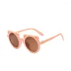 Hair Accessories Cute Bear Ear Sunglasses Plastic Frame Sun Glasses Uv400 Protection Outdoor Seaside Eyeglass Cartoon Round Children