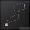 Collane con ciondolo 2023 Collana con ciondolo in cristallo classico di marca Collana con diamanti di lusso di fascia alta da donna a quattro foglie con fiore singolo placcato in oro 18 carati H Dhjkc