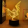 1pc 3D Creative Dinosaur Night Light, Optical Visual Desk Lamp With Touch Control, RGB Ambient Light With Multiple Color Changes, Gift Light