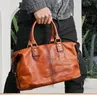 Bolso de viaje Luufan Vintage de cuero genuino para hombres, cuero vacuno suave, bolso de viaje Unisex, bolso de hombro grande, bolsos de lona para equipaje masculino 240109