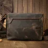Винтажные кожаные мужские портфели Crazy Horse, сумка для ноутбука A4, офисные сумки, мужские чехлы-мессенджеры, компьютерные 240110