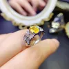 Cluster Rings Natural Color 7 9mm Sapphire 925 Sterling Silver Ring for Women Luxury Design Feminin Jewelry Christmas Gift