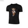 Homens camisetas Verão Casual Gráficos Camisetas para Homens Moda Streetwear Desenhos Animados Urso Impressão Camiseta Harajuku Manga Curta Tops Tees Homens ClothiL240110