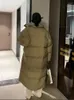 女性のトレンチコート2024女性冬コットンロングダウンコートジャケット女性韓国ファッションパッド入りオーバーコートレディースカジュアル濃厚な暖かいジッパー