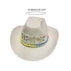 Berretti con paillettes Stella Cappello da cowgirl per donna Costume cosplay Cowboy Addio al nubilato Ragazza Copricapo Accessori da sposa