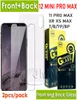 Fram- och bakre tempererat glasskärmskydd för iPhone 12 Mini 11 Pro Max XR XS X 8 7 Plus 2st Film i en detaljhandel Packag7110082