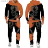 Herren-Trainingsanzüge 2022 Phoenix Tattoo 3D All Over Bedruckte Hoodie-Anzüge Männliche Trainingsanzüge mit langen Ärmeln Sweatshirts Jogginghose Herren Streetwear-Sets T240110