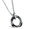 2024 New Jewelry Three-ring necklace High-end exquisite designer design gold black silver personality unique Valentine's Day gift choice