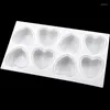 Stampi da forno Stampo per torta mousse a forma di cuore a 8 fori Sapone manuale Silicone alimentare LD1010