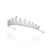 Hair Clips High-End Accessories Cross-Border Sold Jewelry Bridal Wedding Zircon Crown Headdress Model