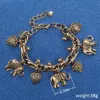 Vintage Gold Silber Fußkettchen für Frauen Elefant Anhänger Charms Box Kette Strand Sommer Fuß Knöchel Armband Ganze Jewelry2496