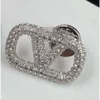مصمم أقراط كبير للنساء شكل قلب لؤلؤة كريستال الذهب المزدوج الخامس Sier Jewelry Classic-45