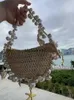 Totes Pearl Conch Grass Woven Bag Handheld Beach Vacation Women'sstylishyslbags