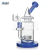 Hittn New 420 Dab Rig Bubbler Bong 8.5 Inches Showerhead Percolator Oil Rigs with 14mm Quartz Banger Milk Colors