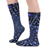 Kadınlar çoraplar kötü göz beyaz ve mavi modern çoraplar yumuşak nefes alabilen kaykay sonbahar desen anti ter