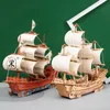 3D Wooden Sailbat Building Build Build Destroyer Merchant Ship Puzzle Poitgy Model Bricks DIY Assivity Associal Toy Kids Gift 240110