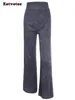 Женские брюки Eotvotee с блестками, лето 2024, модные винтажные однотонные свободные брюки с высокой талией, прямые, широкие, длинные