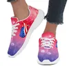 Custom USA Flag Lace Up Designer Leve Respirável Correndo Caminhando Tênis Melhores Sapatos Casuais Americano Patriótico Homens Mulheres Casal Malha Superior Sneaker Calçado