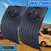 Super Power Solar Panel 500w 1000w 1500w 2000w Geeignet Für RV Boot Auto Haushalt Camping 18V 36V Batterie Ladegerät Kits 240110