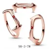 Nytt i original 100% 925 Sterling Silver Earth Beads Armband Rose Gold Ring Charms Fit Pando Armband DIY Women SMYCKE