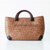 Bakken Handgemaakte str bag retro rotan geweven handige strand eenvoudige kunst weavingstylisheendibags