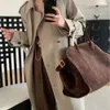 The Rows top layer leather is small high sense large capacity commuting tote bag single diagonal bag high quality Row bag 6L6O