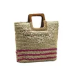 Totes Craft Portable het Bag Hand Embroidered Str Paper Wovenblieberryeyes