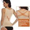 Bel karın şekillendiricisi kadın sihirli vücut şekillendirici sütyen shapewear tank üst zayıflama iç çamaşırı kabuklası sıkıştırma gömlek korse karın kontrol bel şekillendirici q240110