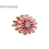 NOWOŚĆ ROTE GOLD Pink Daisy Charm Fit Bransoletka Cyrcon Koraliki 925 Srebrna Srebrna Kobieta Luksusowa biżuteria Prezent Making201y 5jbo 5jbo5jbo