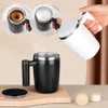 Automatisk självrörande magnetisk mugg laddningsbar omrörning av rostfritt stål kaffemixning cup mixer smart mixer termisk kopp 240110